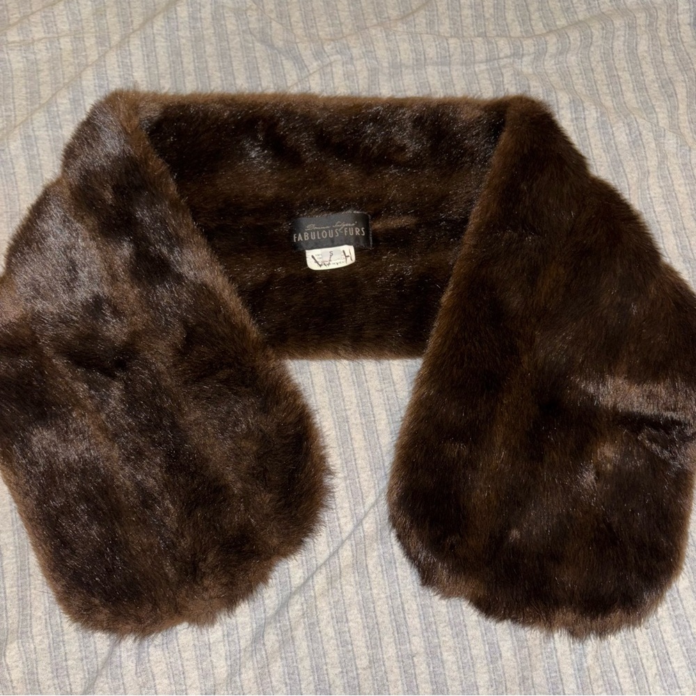 Fabulous Furs Rich Brown Faux Fur Accessory